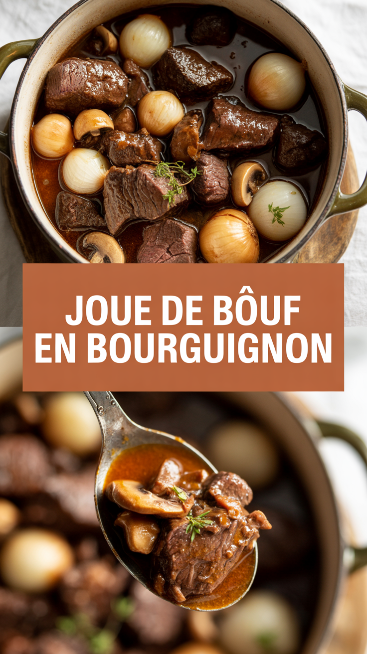 Joue de bœuf en bourguignon