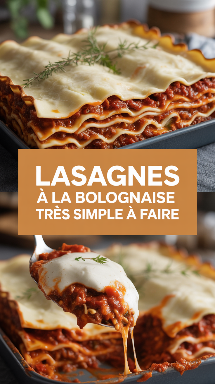 Lasagnes à la bolognaise très simple à faire