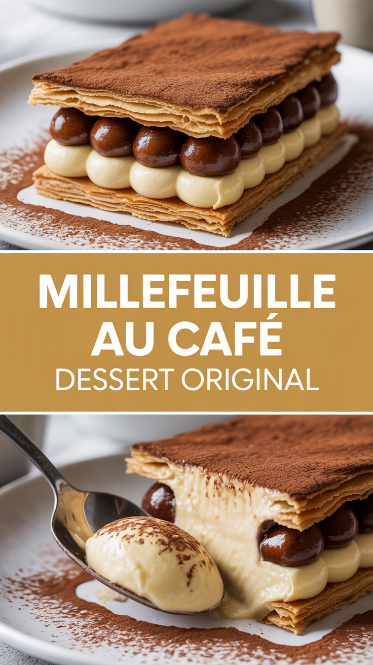 Millefeuille au café dessert original