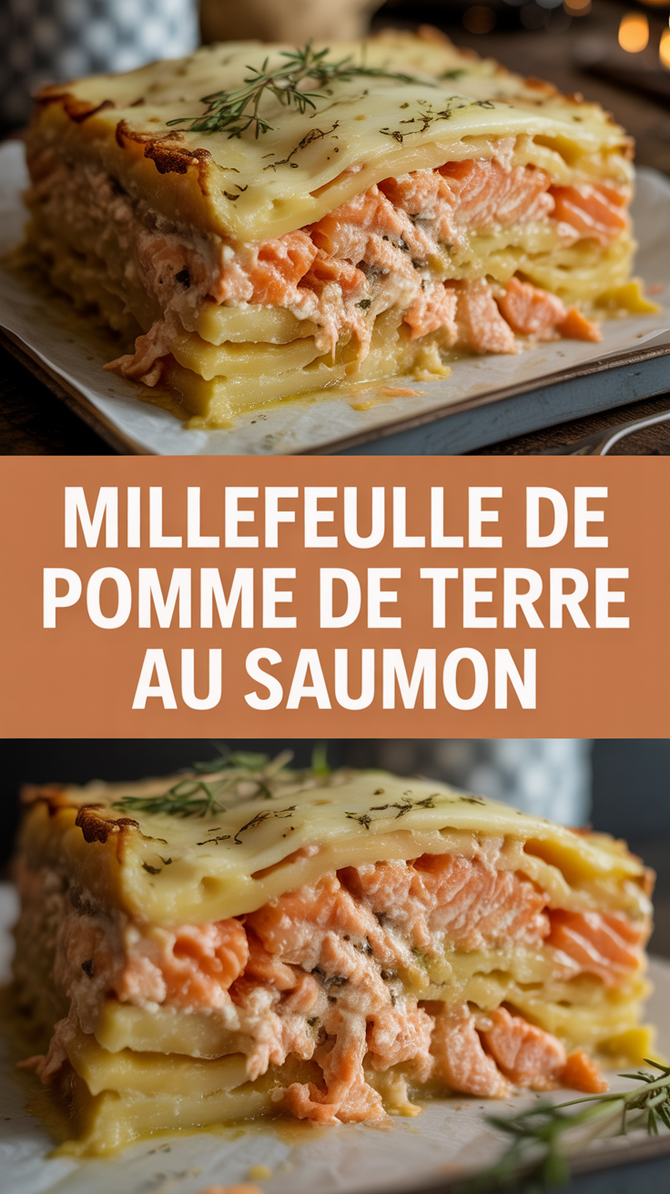 Millefeuille de pomme de terre au saumon