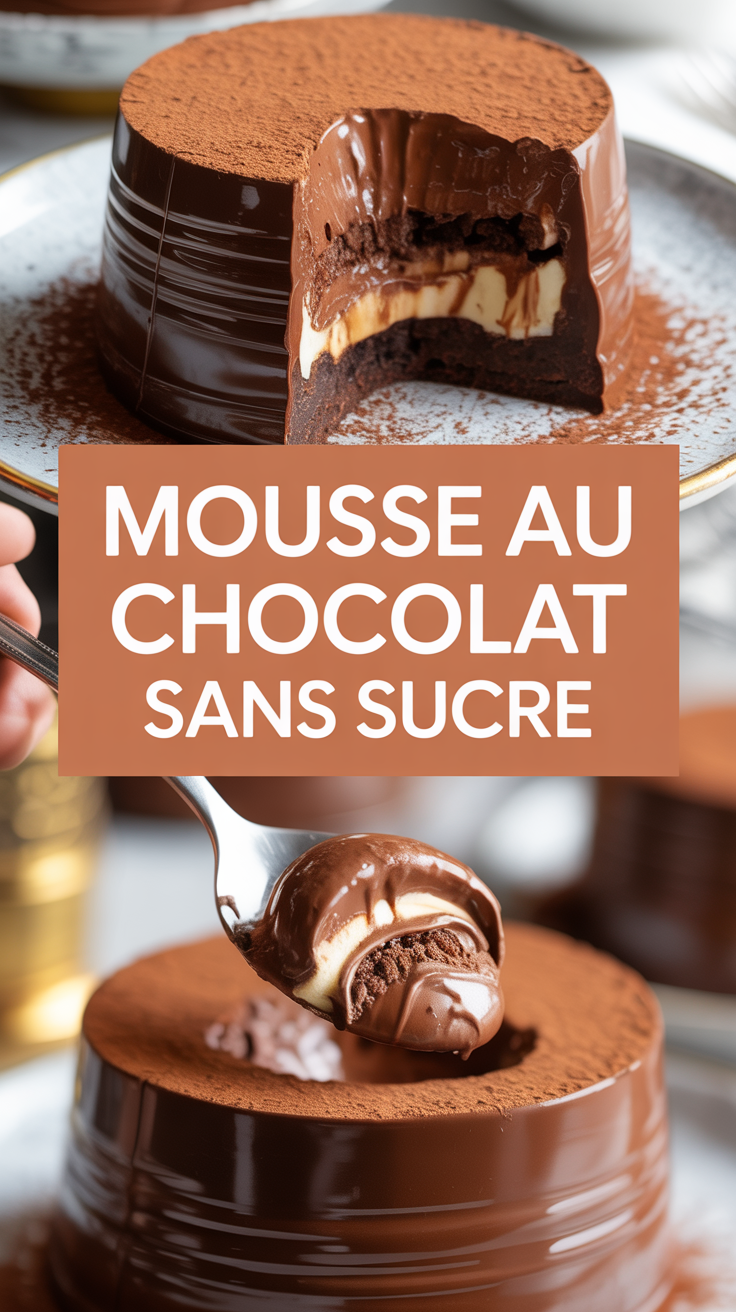 Mousse au chocolat sans sucre
