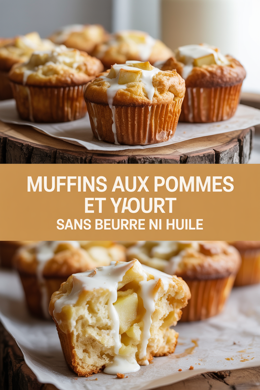 Muffins aux pommes et yaourt sans beurre ni huile