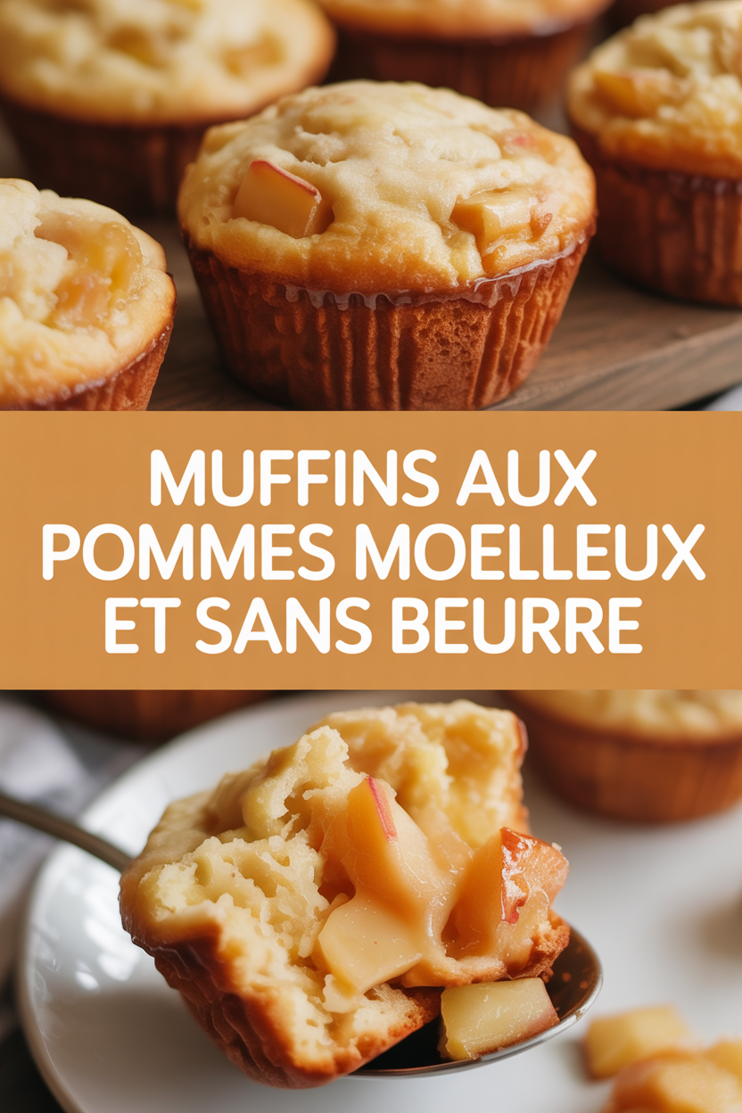 Muffins aux pommes moelleux et sans beurre