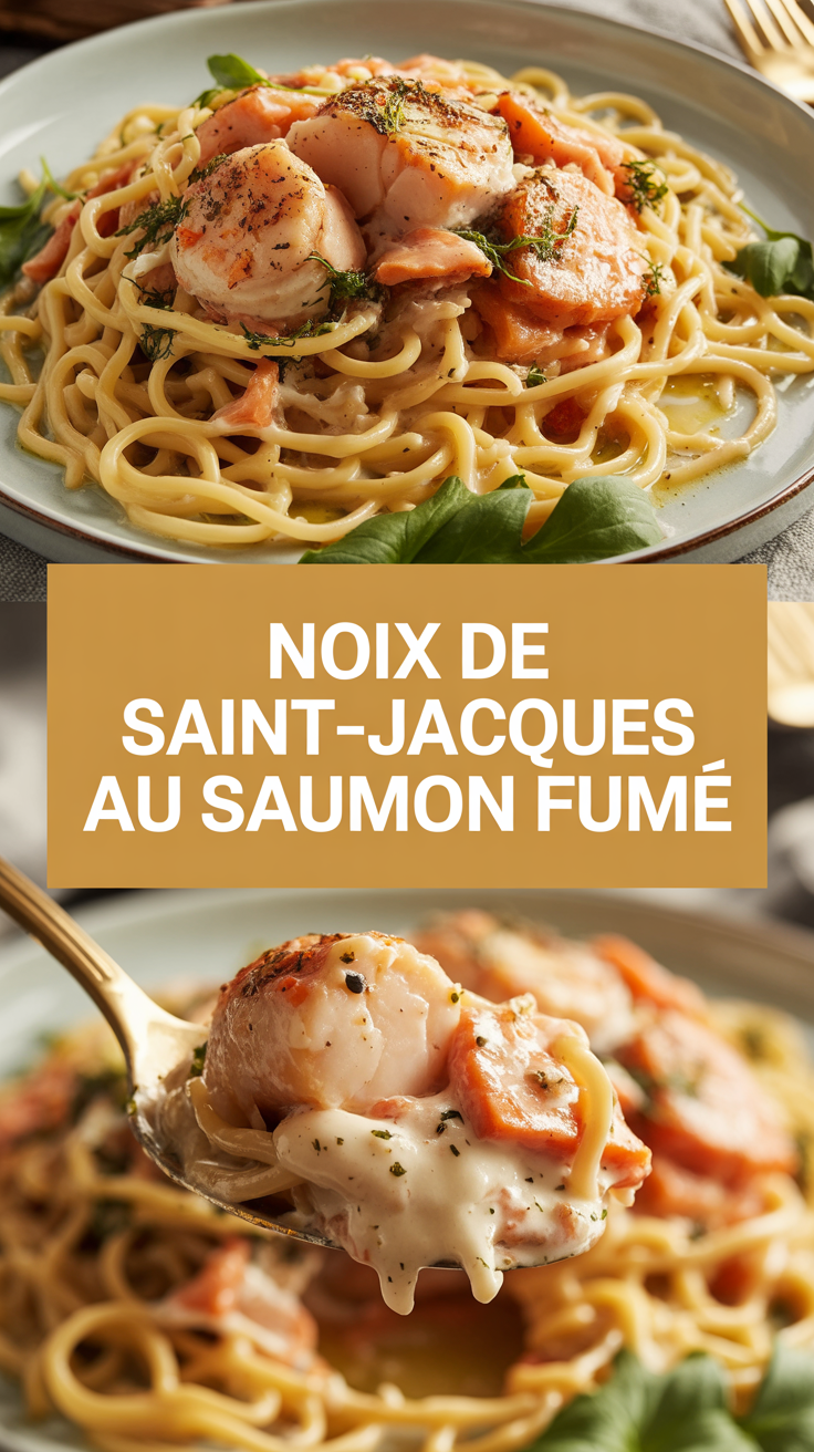 Noix de Saint-Jacques au saumon fumé