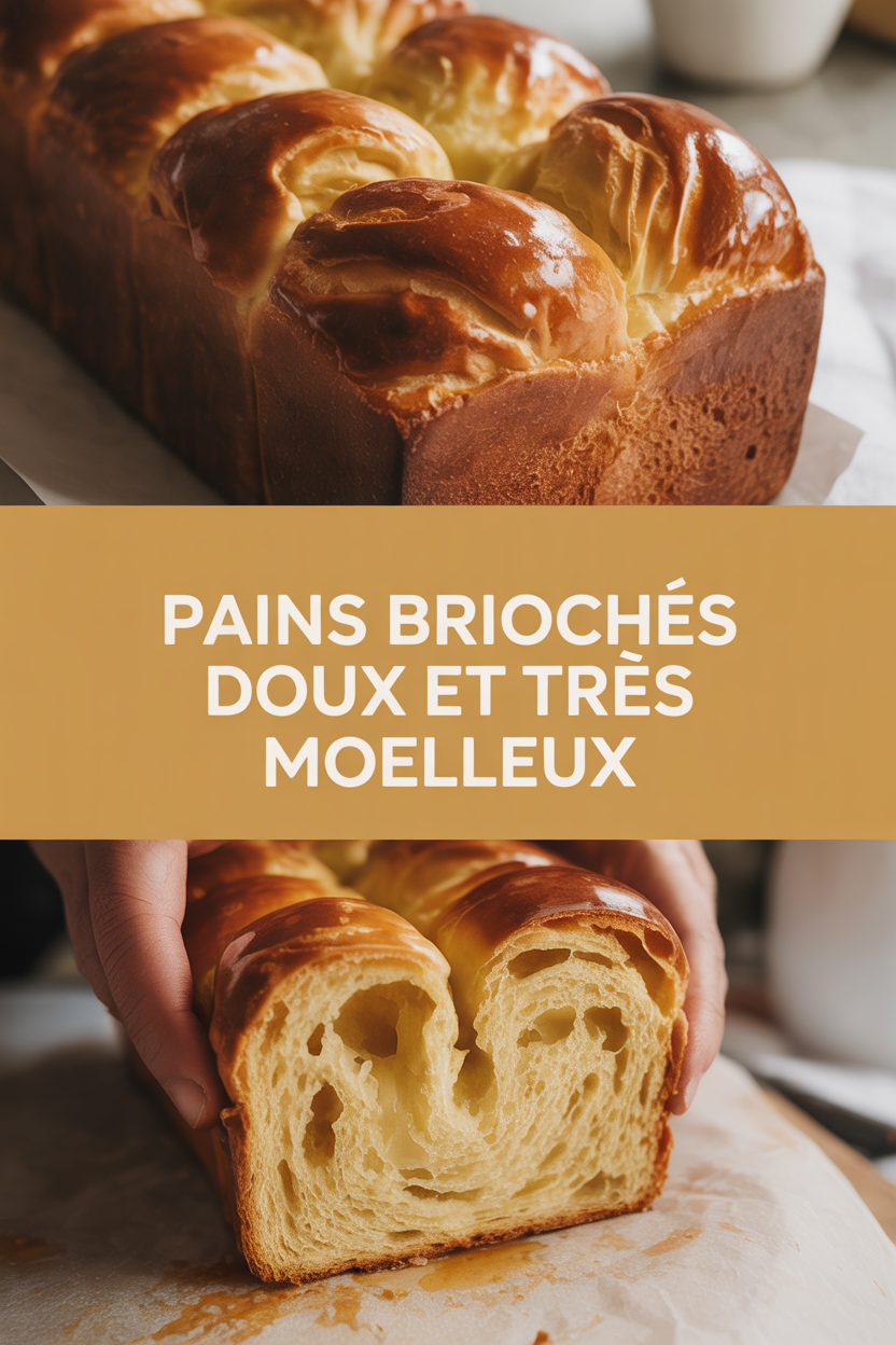 Pains briochés doux et très moelleux