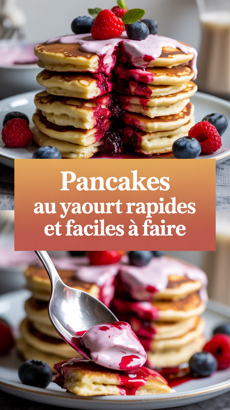 Pancakes au Yaourt rapides et faciles à faire