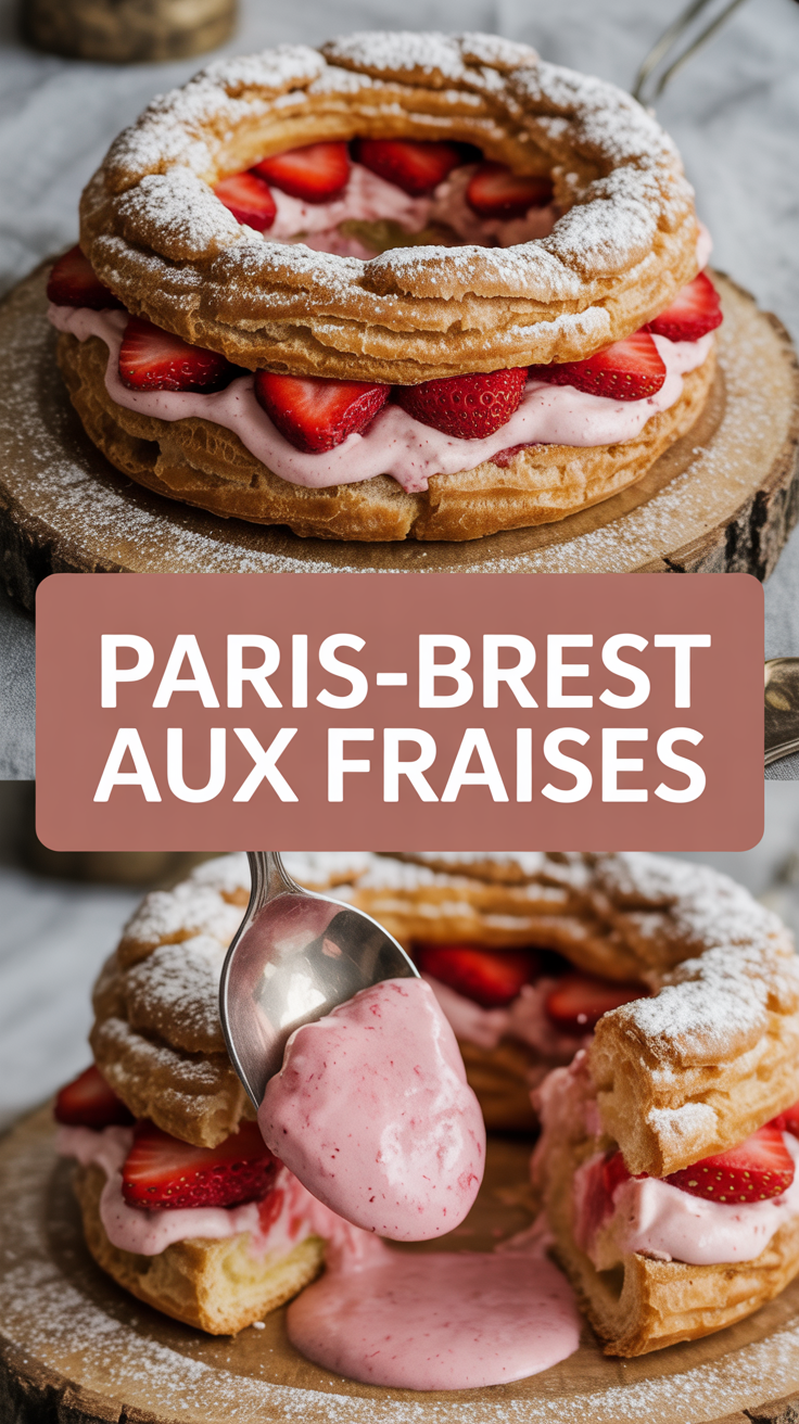 Paris-Brest aux fraises dessert original