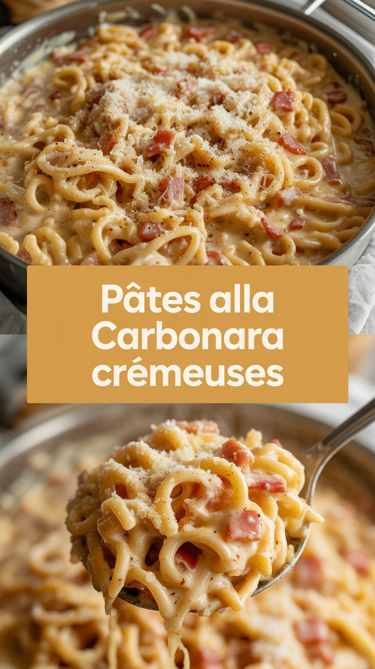 Pâtes alla carbonara crémeuses