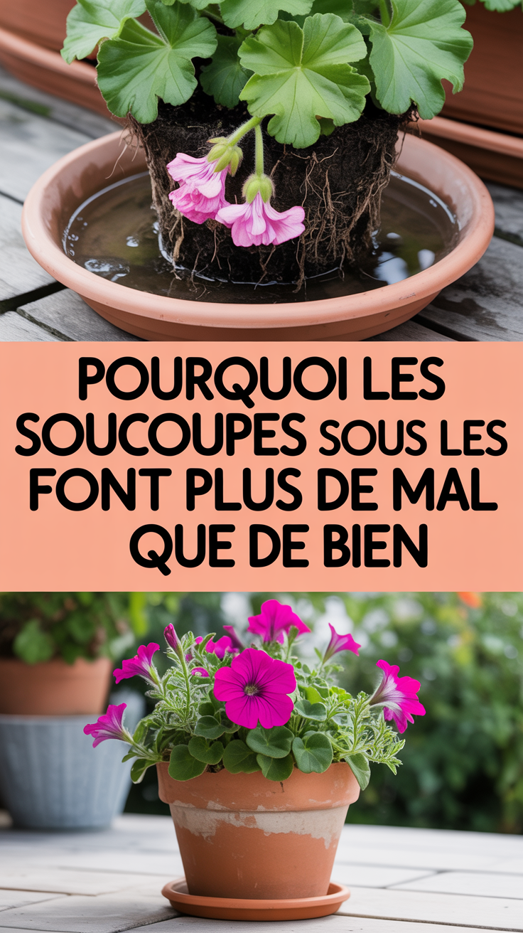 Pourquoi les soucoupes sous les pots font plus de mal que de bien