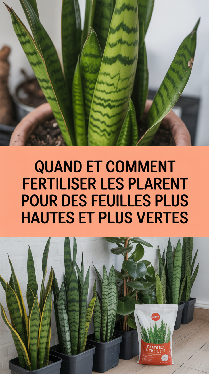 Quand et comment fertiliser les plantes serpent pour des feuilles plus hautes et plus vertes