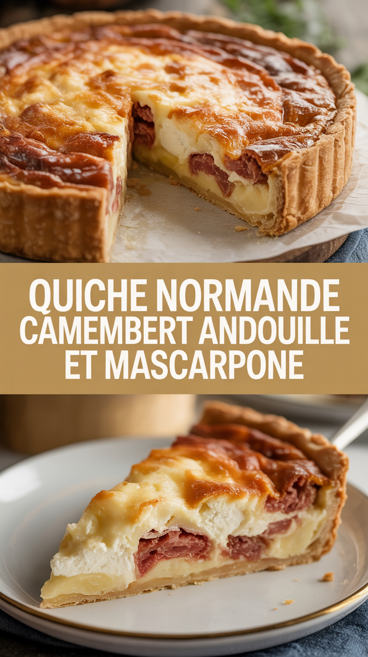 Quiche Normande Camembert Andouille et Mascarpone