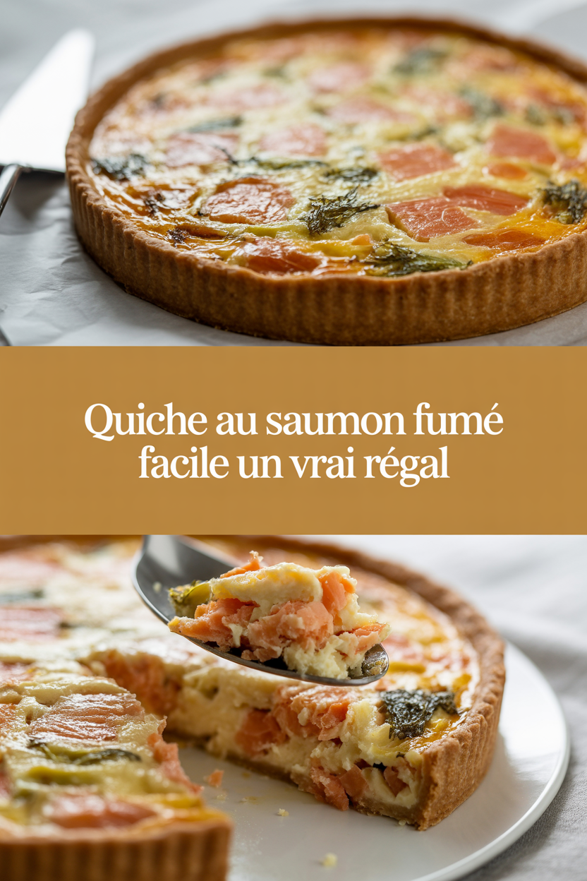 Quiche au saumon fumé facile un vrai régal