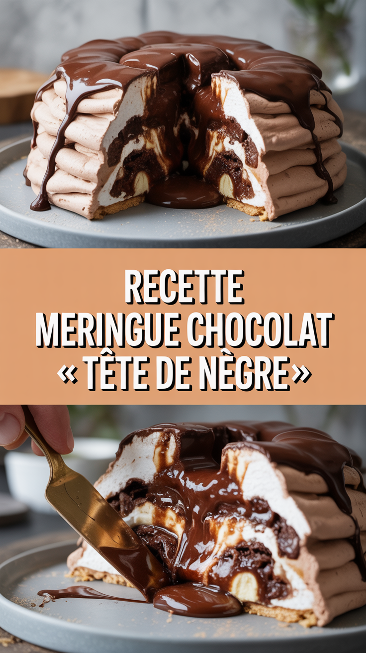 Recette Meringue chocolat « tête de nègre »