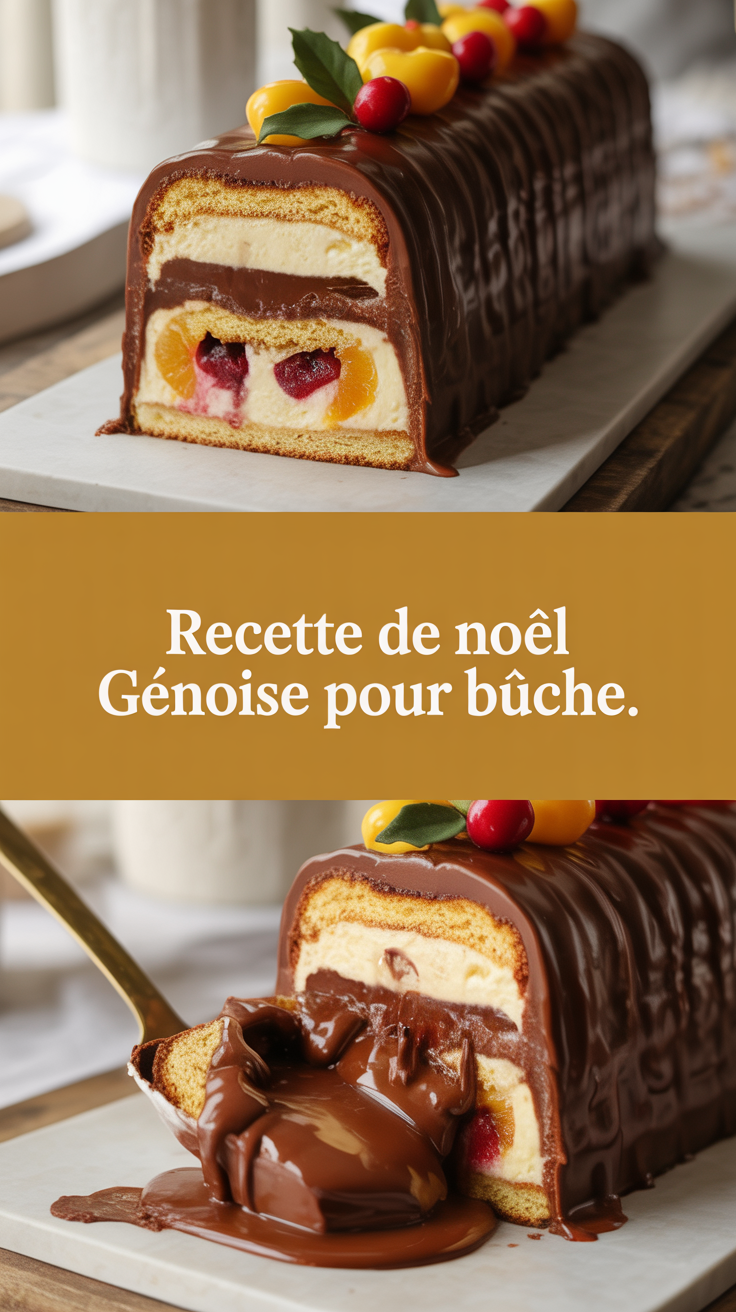 Recette de noël Génoise pour bûche