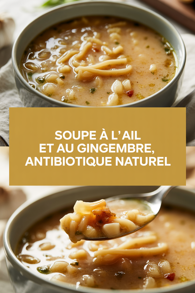 Soupe à l’ail et au gingembre, antibiotique naturel