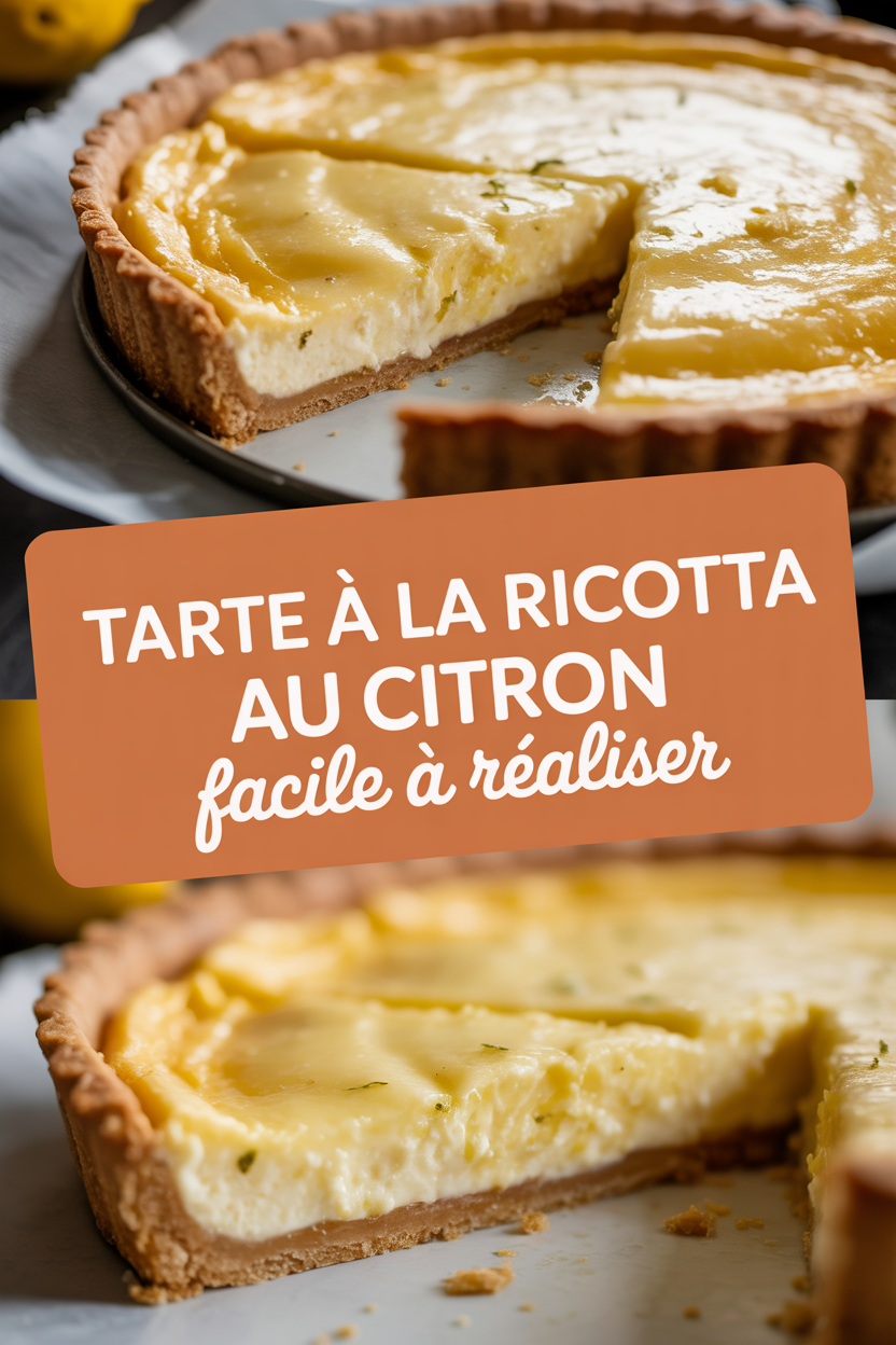 Tarte à la ricotta au citron facile à réaliser