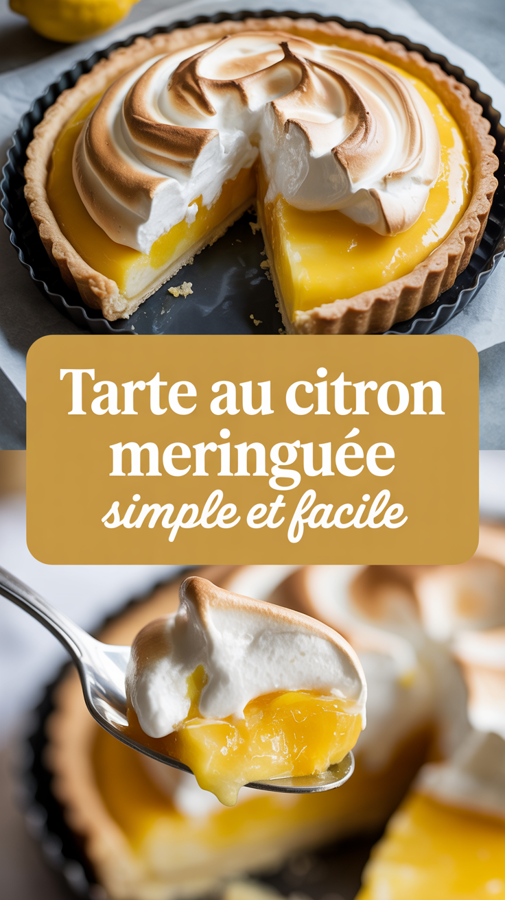Tarte au citron meringuée simple et facile