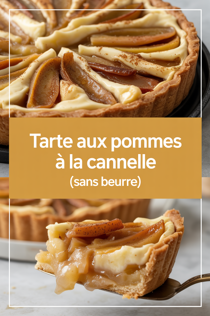 Tarte aux pommes à la cannelle (sans beurre)