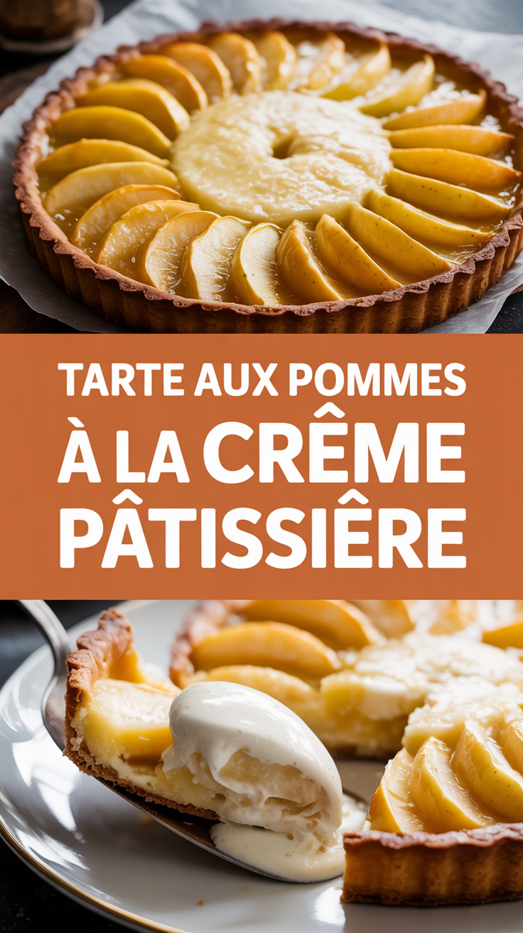 Tarte aux pommes à la crème pâtissière