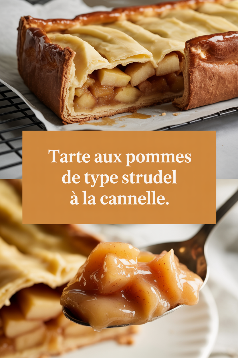 Tarte aux pommes de type strudel à la cannelle