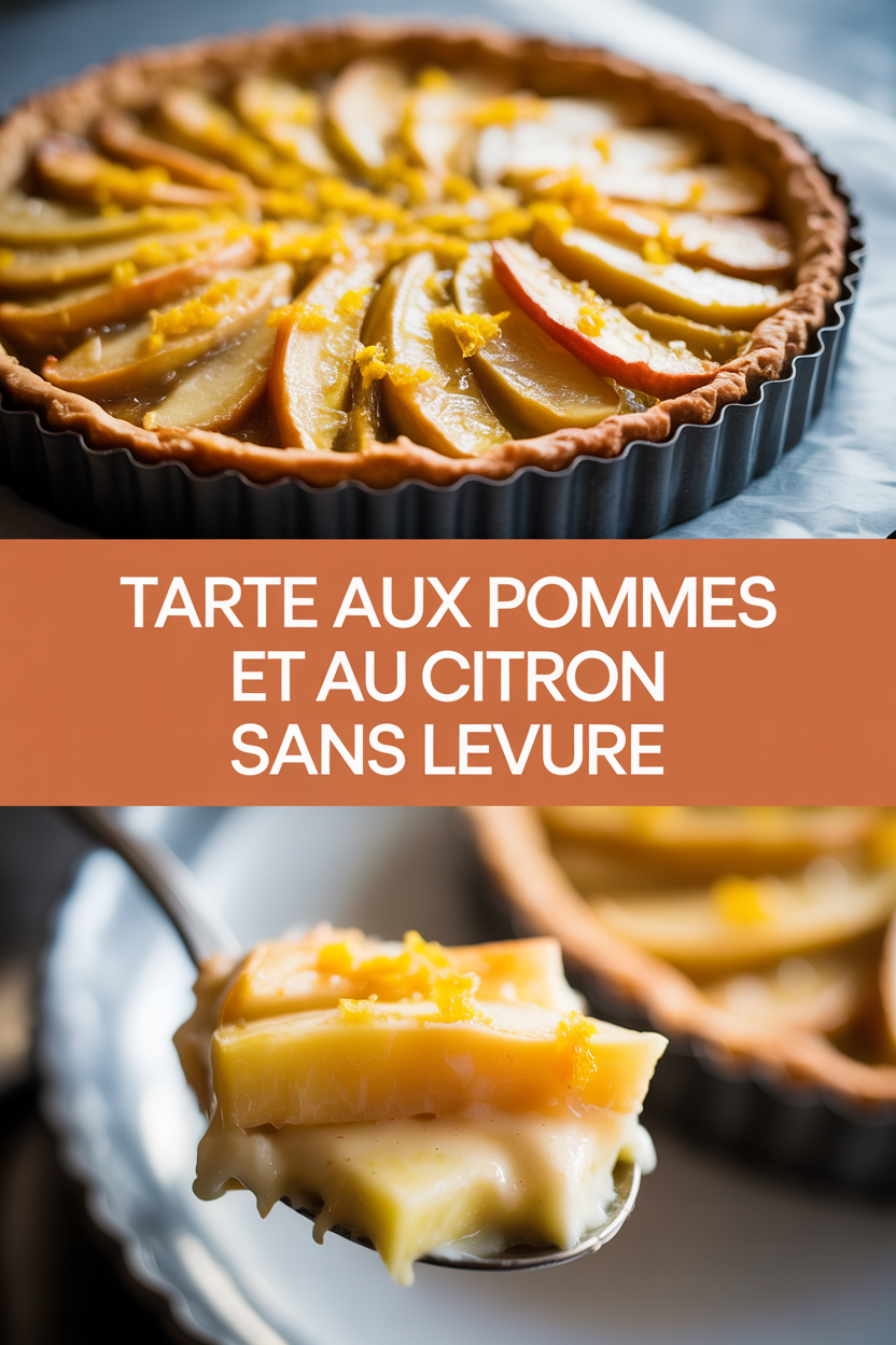 Tarte aux pommes et au citron sans levure