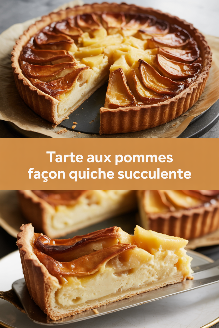 Tarte aux pommes façon quiche succulente