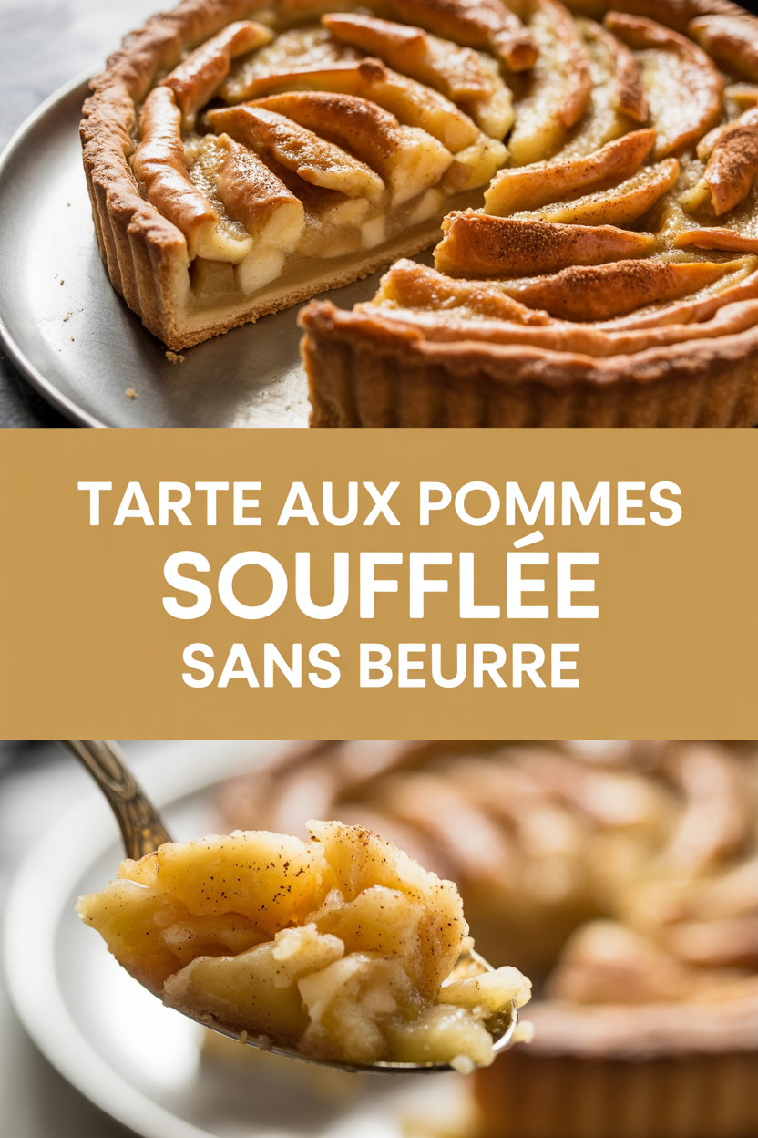 Tarte aux pommes soufflée sans beurre