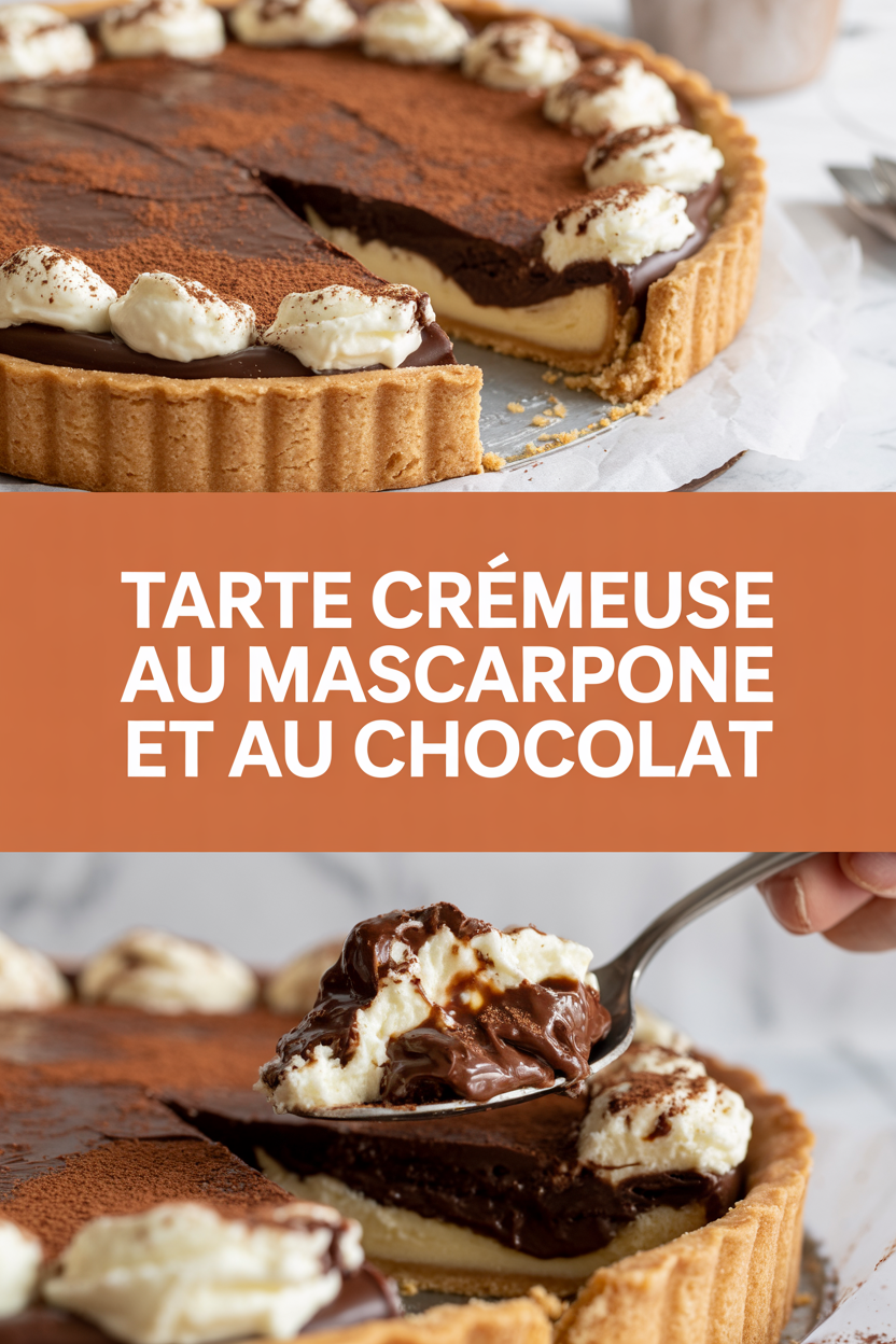 Tarte crémeuse au mascarpone et au chocolat