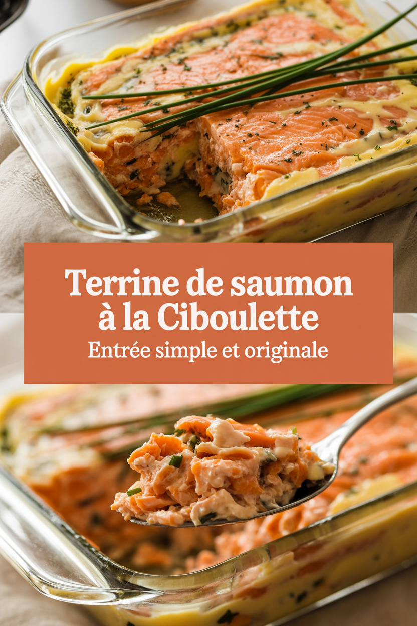 Terrine de saumon à la ciboulette entrée simple et originale
