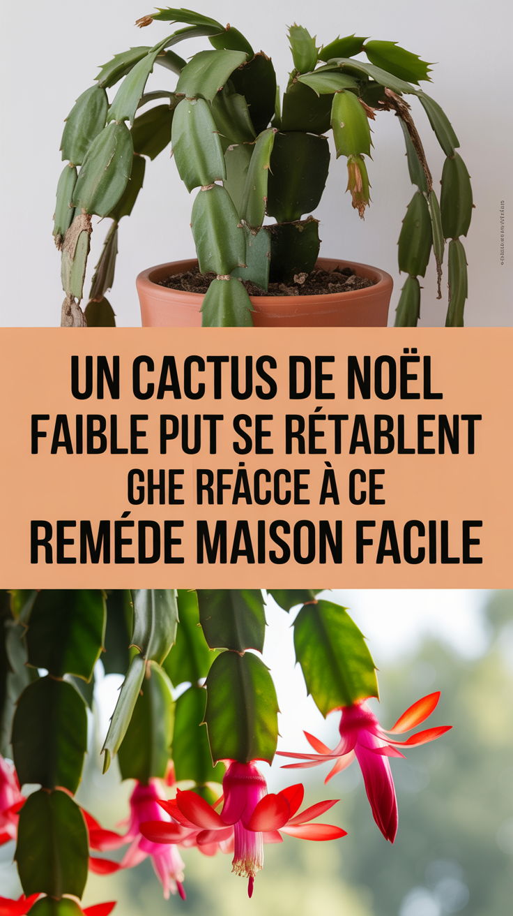 Un cactus de Noël faible peut se rétablir rapidement grâce à ce remède maison facile