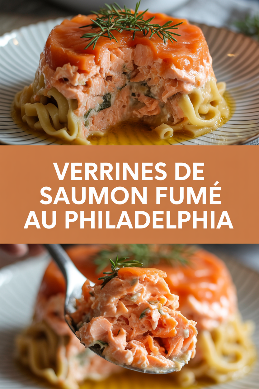 Verrines de saumon fumé au Philadelphia