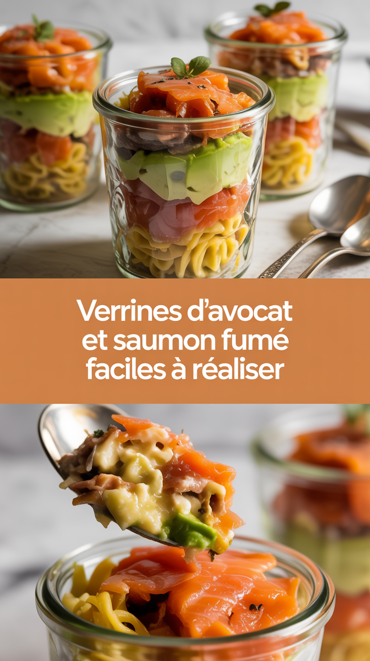 Verrines d&rsquo;avocat et saumon fumé faciles à réaliser