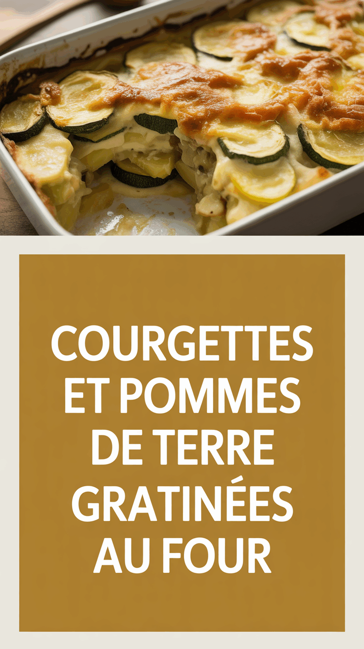 Courgettes et pommes de terre gratinées au four