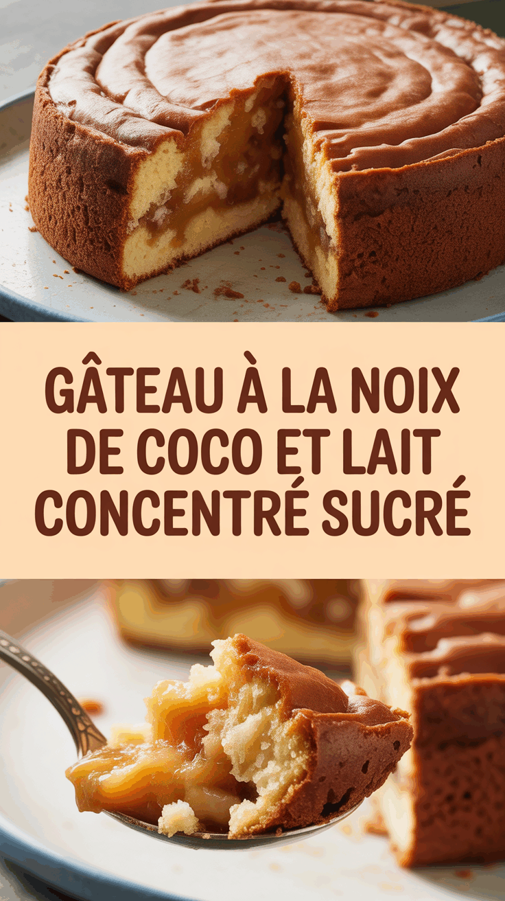 Gâteau à la noix de coco et lait concentré sucré