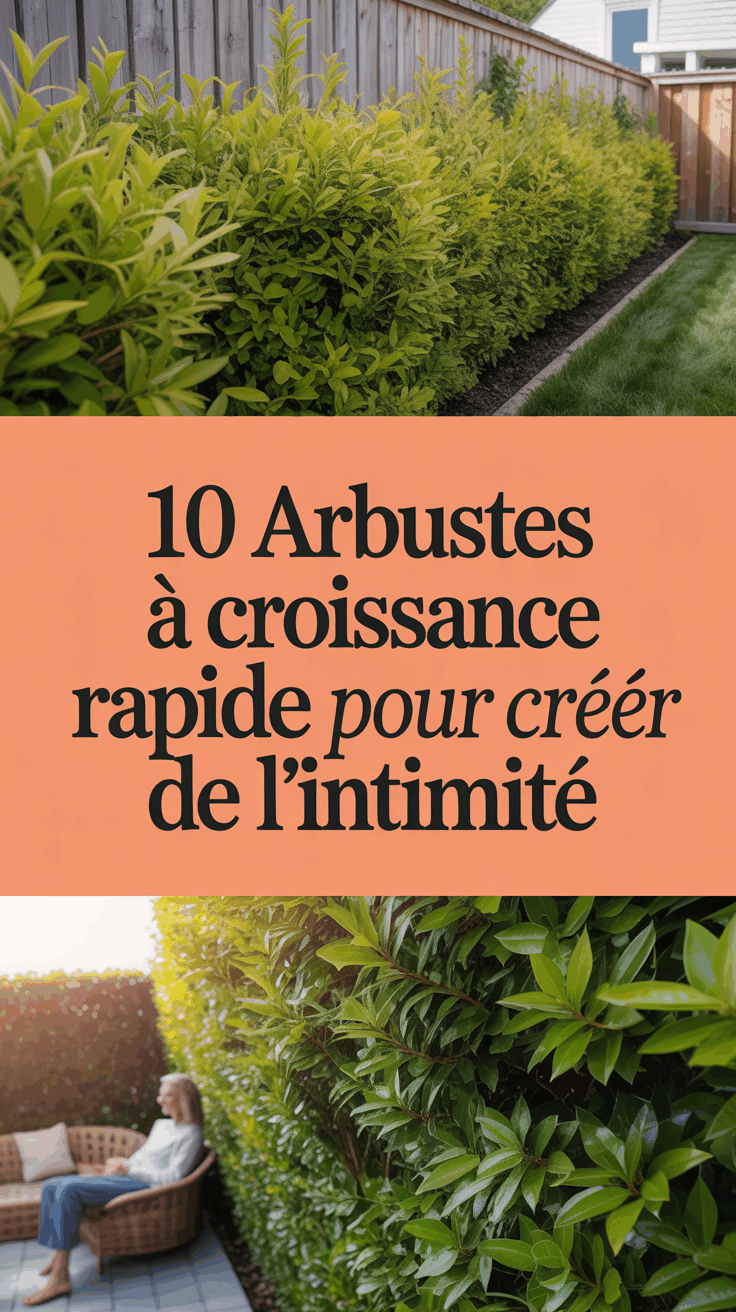 10 Arbustes à Croissance Rapide pour Créer de l'Intimité