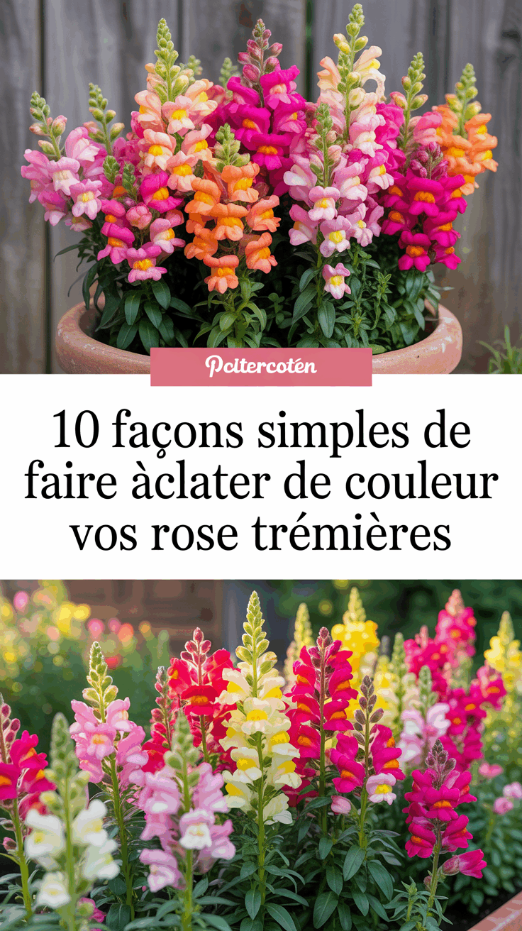 10 façons simples de faire éclater de couleur vos rose trémières
