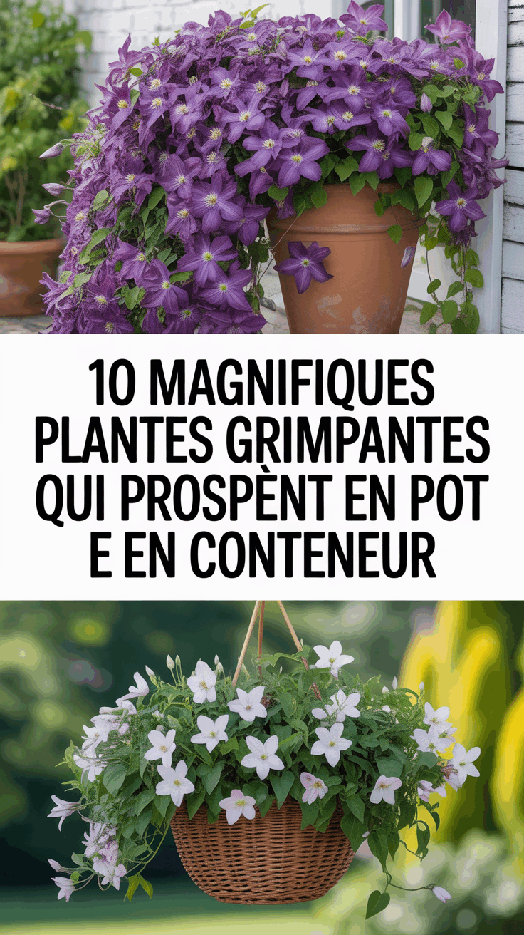 10 magnifiques plantes grimpantes qui prospèrent en pot et en conteneur