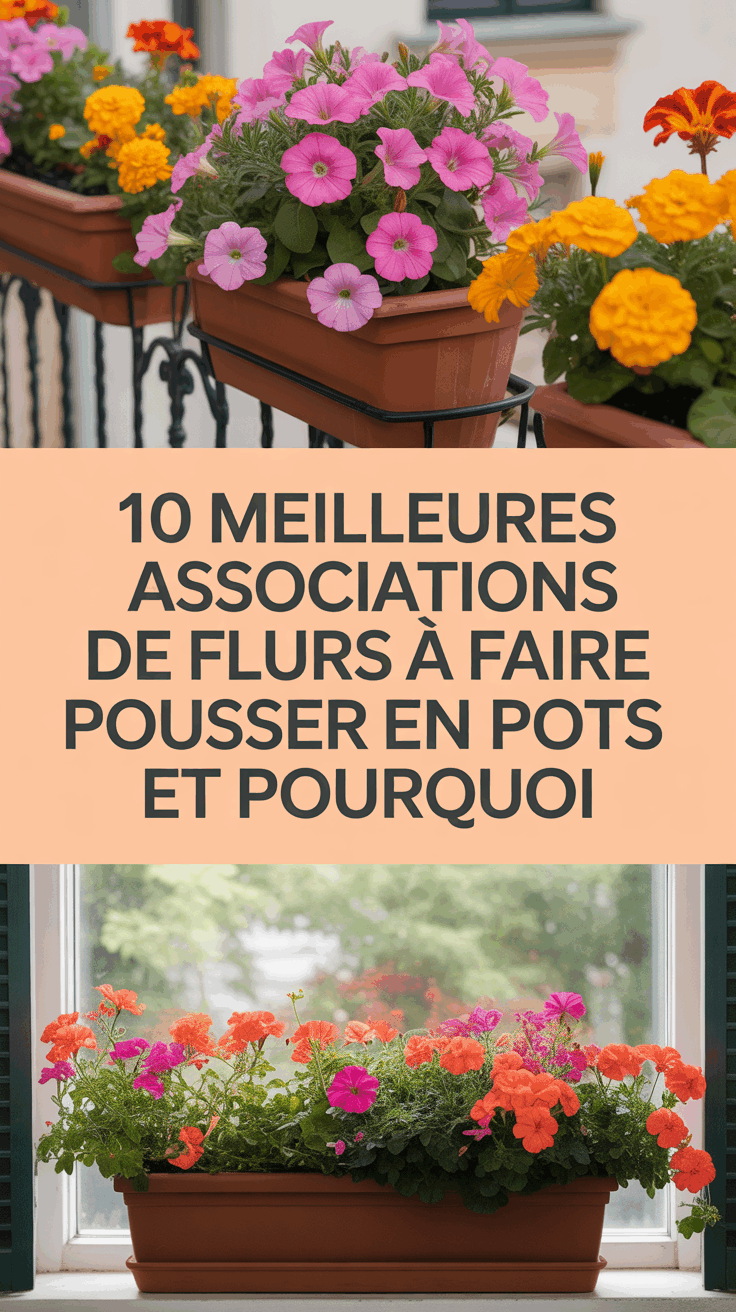 10 meilleures associations de fleurs à faire pousser en pots et pourquoi