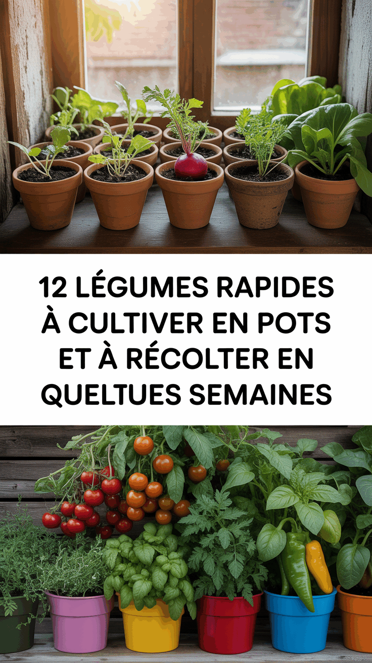12 Légumes Rapides à Cultiver en Pots et à Récolter en Quelques Semaines