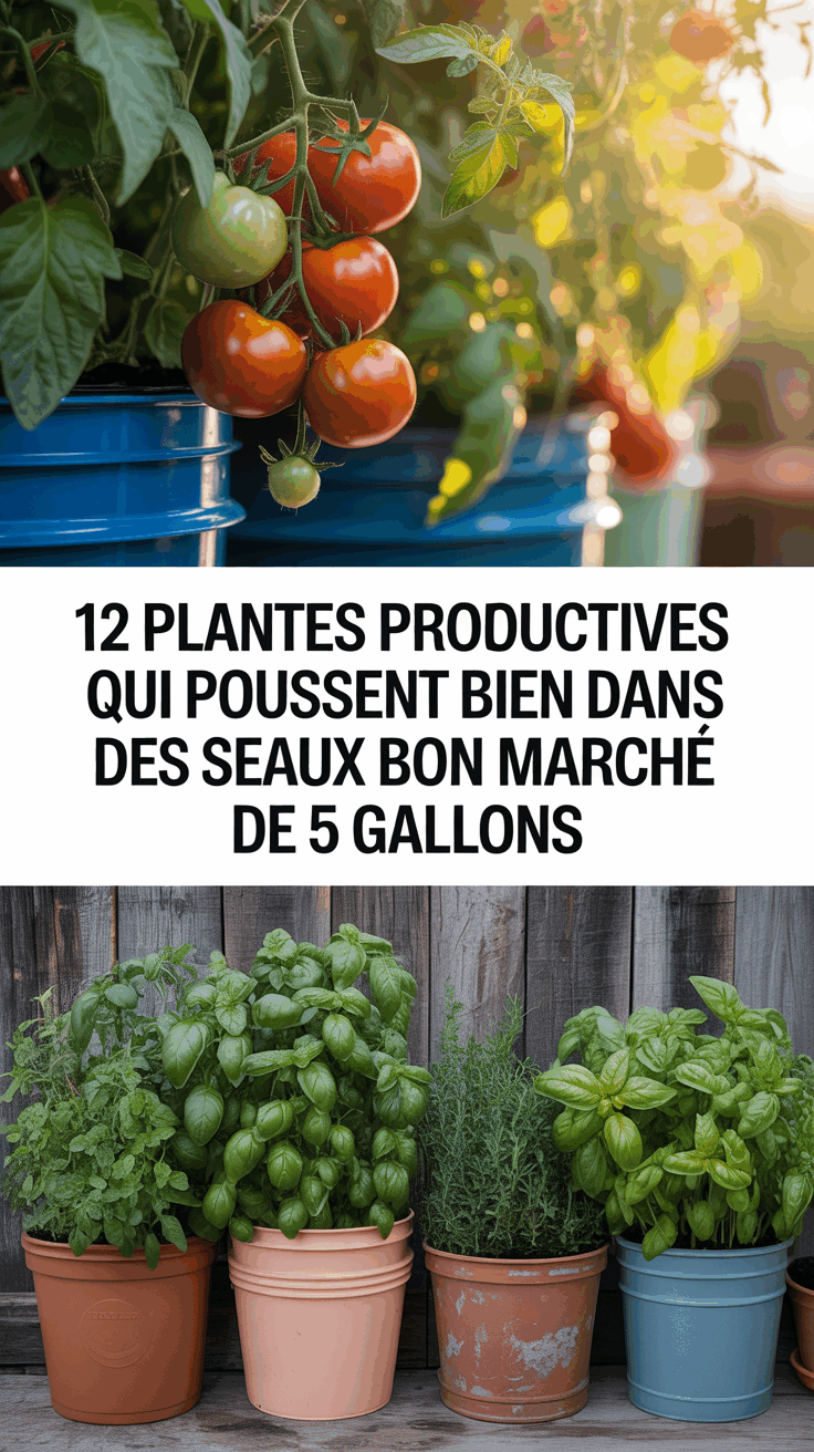 12 Plantes Productives Qui Poussent Bien dans des Seaux Bon Marché de 5 Gallons