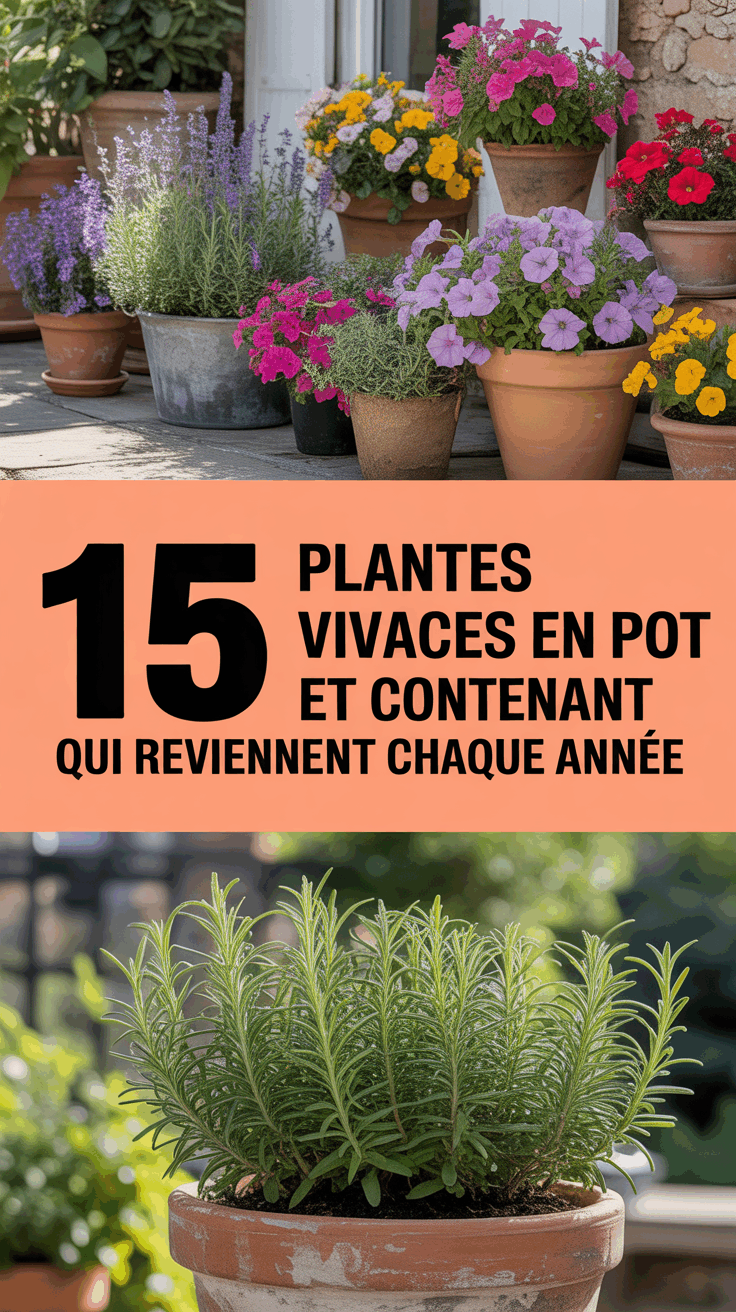 15 Plantes Vivaces en Pot et Contenant Qui Reviennent Chaque Année