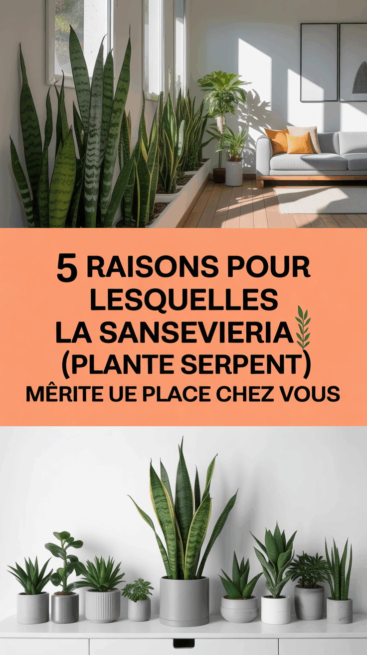 5 raisons pour lesquelles la Sansevieria (plante serpent) mérite une place chez vous