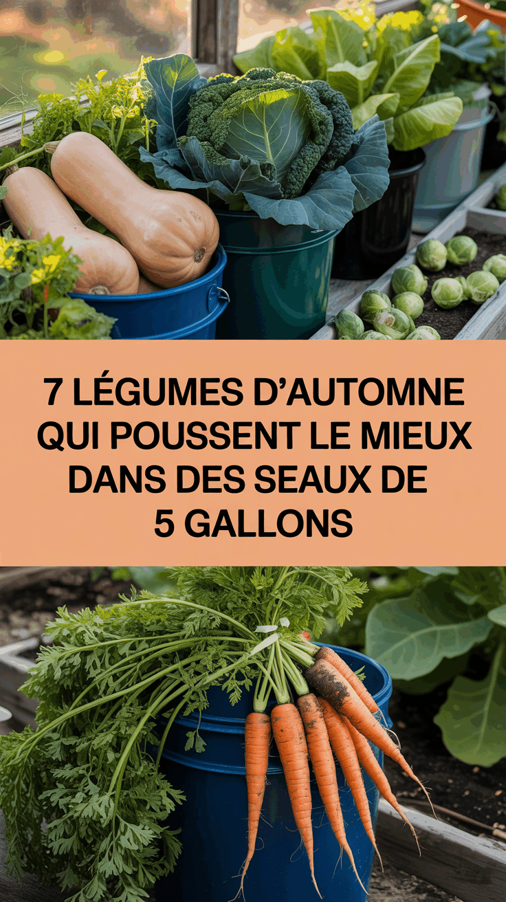 7 Légumes d'automne qui poussent le mieux dans des seaux de 5 gallons