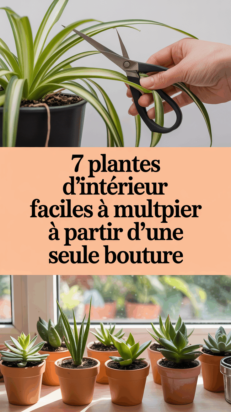 7 Plantes d&rsquo;intérieur faciles à multiplier à partir d&rsquo;une seule bouture