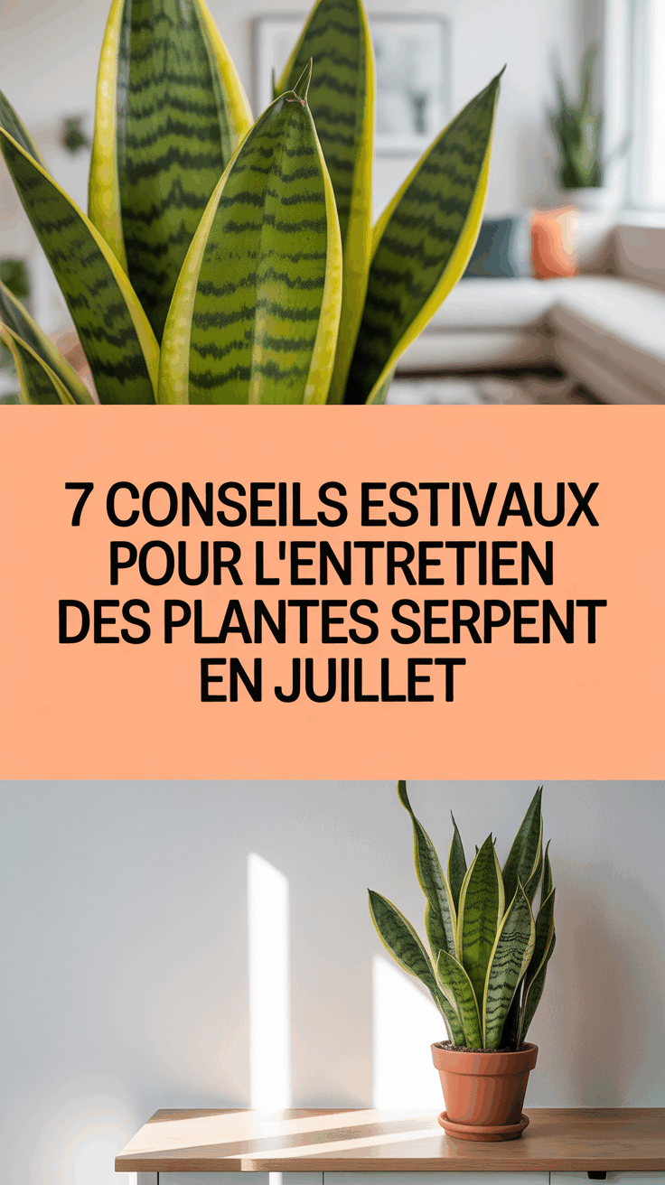 7 conseils estivaux pour l&rsquo;entretien des plantes serpent en juillet
