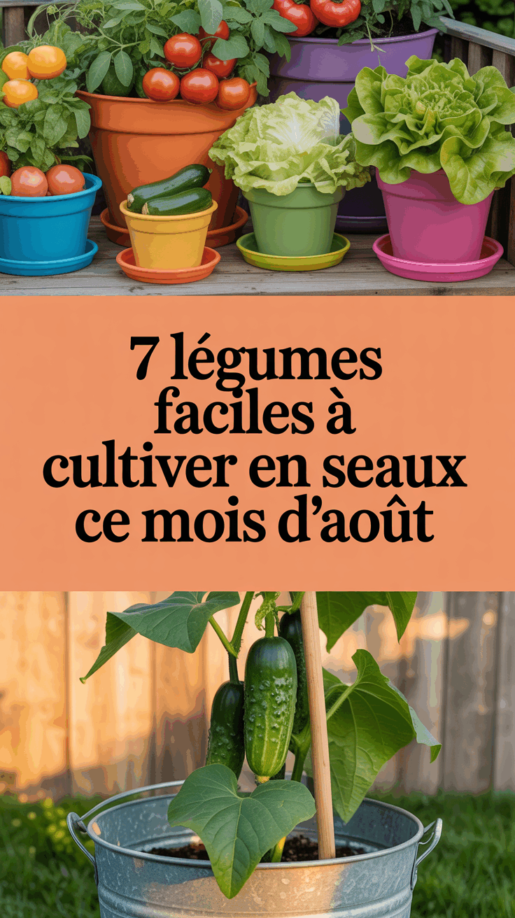 7 légumes faciles à cultiver en seaux ce mois d’août