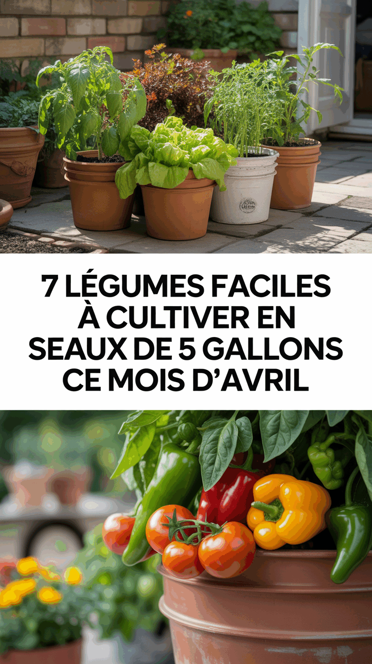 7 légumes faciles à cultiver en seaux de 5 gallons ce mois d’avril