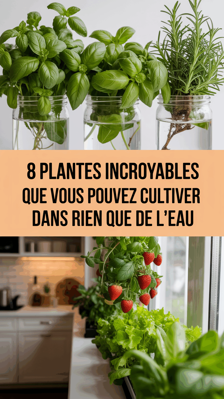 8 Plantes Incroyables Que Vous Pouvez Cultiver Dans Rien Que de l'Eau