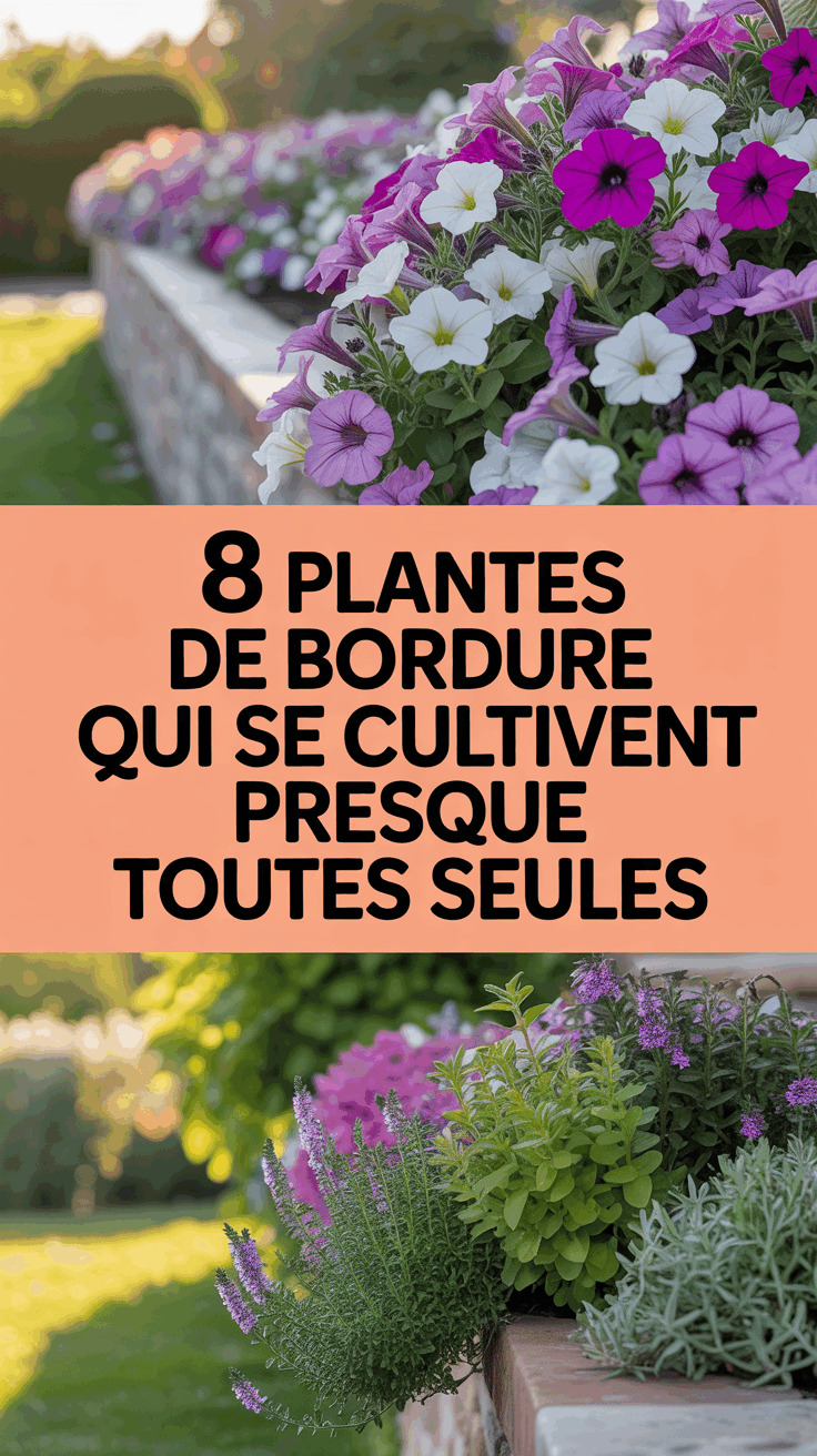 8 Plantes de bordure qui se cultivent presque toutes seules