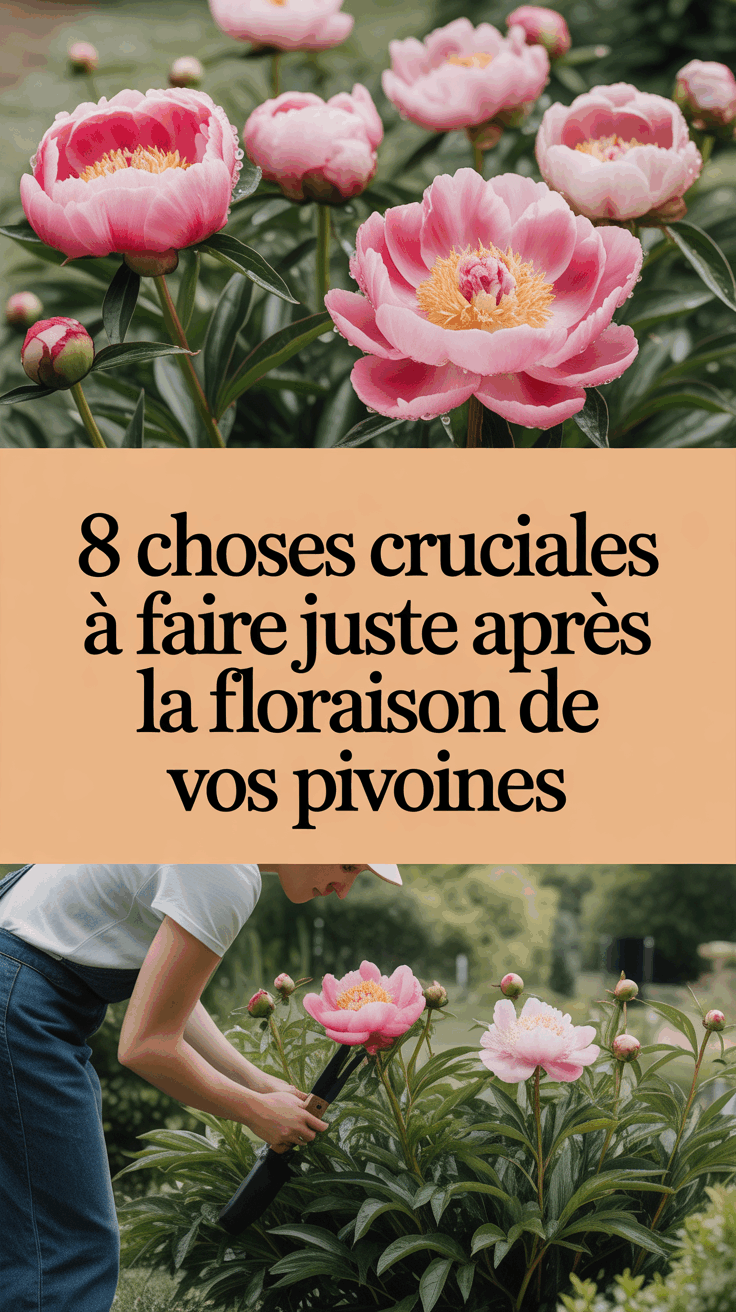 8 choses cruciales à faire juste après la floraison de vos pivoines